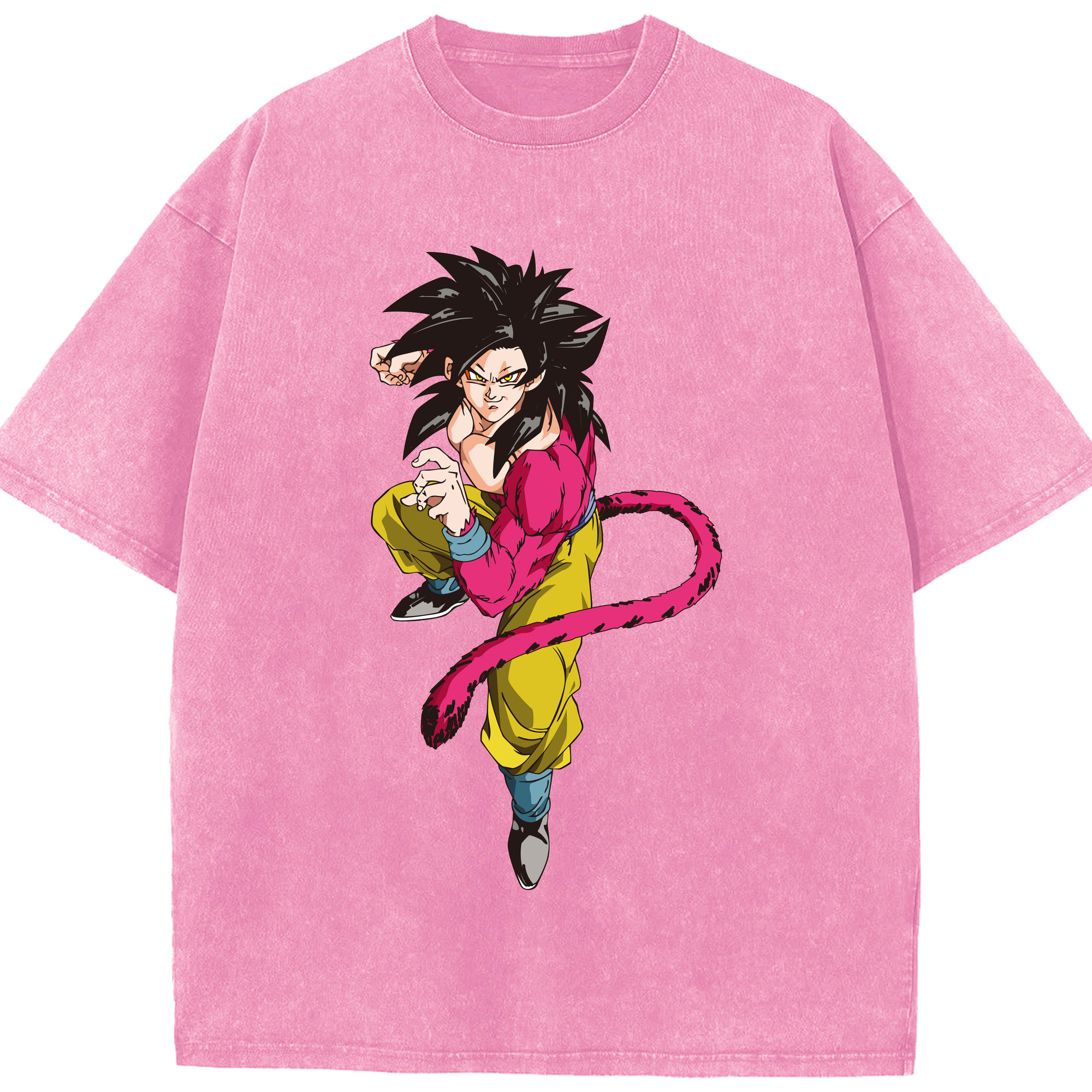 （画像用） ドラゴンボール 孫悟空（そん ごくう）Son Goku カカロット DRAGON BALL Kakarotto 綿100% ヴィンテージ風 半袖Tシャツ（フロントプリント）